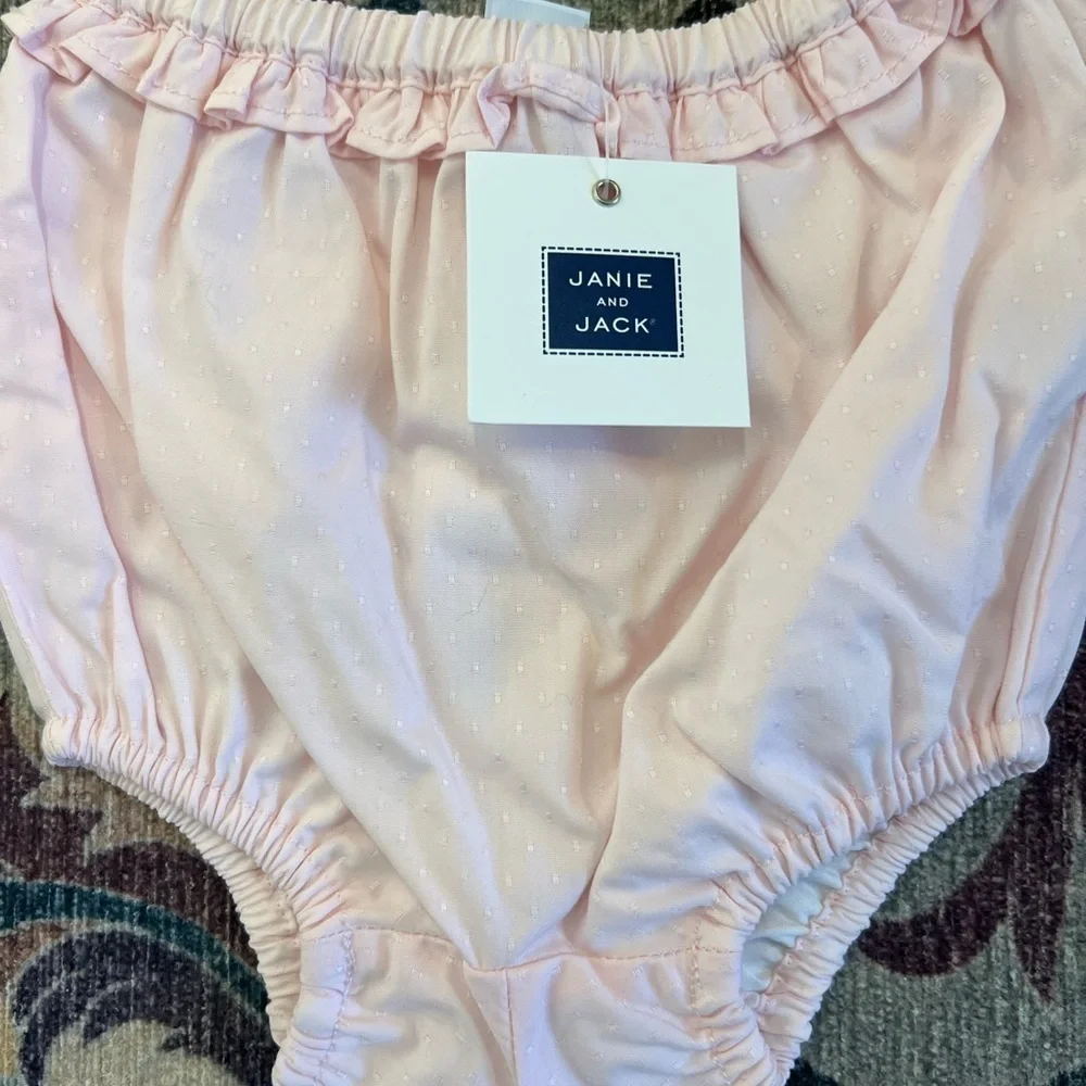 Janie and Jack pale pink ruffle bloomers NWT